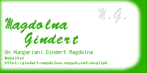 magdolna gindert business card